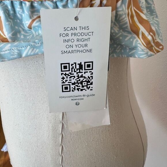 Roxy Island In The Sun Blue Printed Bikini Top XS - Picture 7 of 15